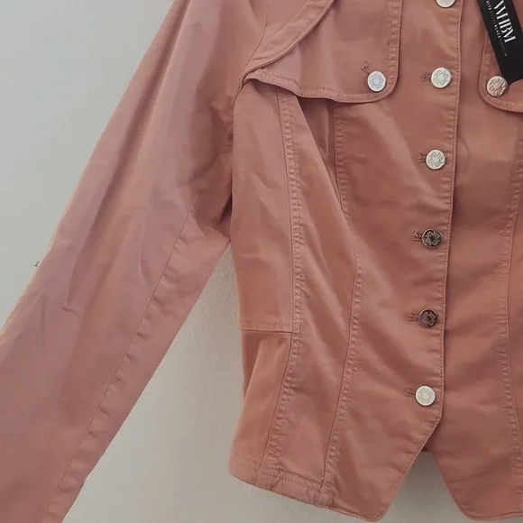 White House Black Market Pret Safari Cafe Creme Jacket Size 10 - Picture 4 of 10